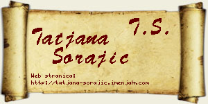 Tatjana Sorajić vizit kartica